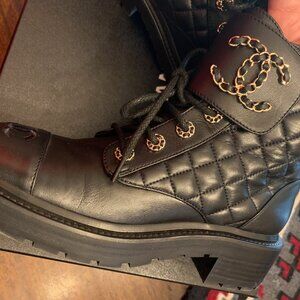 Chanel Quilted Boots